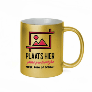 Metallic gouden mok