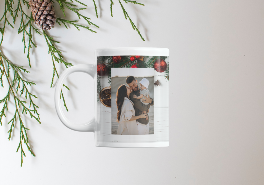 Bedrukte kerst mok